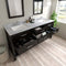 Modern Fittings Caroline Estate 72" Double Bath Vanity with Marble Top and Square Sinks  Faucets