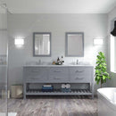 Modern Fittings Caroline Estate 72" Double Bath Vanity with Marble Top and Square Sinks