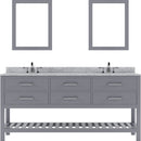 Modern Fittings Caroline Estate 72" Double Bath Vanity with Marble Top and Square Sinks