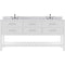 Modern Fittings Caroline Estate 72" Double Bath Vanity with Marble Top and Square Sinks