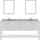 Modern Fittings Caroline Estate 72" Double Bath Vanity with Marble Top and Square Sinks  Faucets