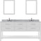 Modern Fittings Caroline Estate 72" Double Bath Vanity with Marble Top and Square Sinks