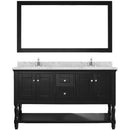 Modern Fittings Julianna 60" Double Bath Vanity with Cultured Marble Quartz Top and Round Sinks