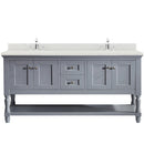 Modern Fittings Julianna 60" Double Bath Vanity with Dazzle Quartz Top and Round Sinks