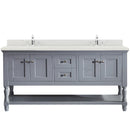 Modern Fittings Julianna 60" Double Bath Vanity with Dazzle Quartz Top and Square Sinks