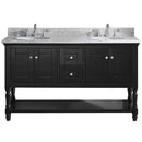 Modern Fittings Julianna 60" Double Bath Vanity with Marble Top and Round Sinks