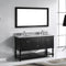 Modern Fittings Julianna 60" Double Bath Vanity with Marble Top and Round Sinks Faucets