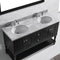 Modern Fittings Julianna 60" Double Bath Vanity with Marble Top and Round Sinks