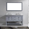 Modern Fittings Julianna 60" Double Bath Vanity with Marble Top and Round Sinks Faucets