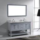 Modern Fittings Julianna 60" Double Bath Vanity with Marble Top and Round Sinks