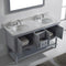 Modern Fittings Julianna 60" Double Bath Vanity with Marble Top and Round Sinks