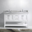 Modern Fittings Julianna 60" Double Bath Vanity with Marble Top and Round Sinks