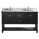 Modern Fittings Julianna 60" Double Bath Vanity with Marble Top and Square Sinks