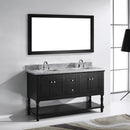 Modern Fittings Julianna 60" Double Bath Vanity with Marble Top and Square Sinks