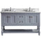 Modern Fittings Julianna 60" Double Bath Vanity with Marble Top and Square Sinks