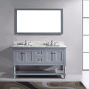 Modern Fittings Julianna 60" Double Bath Vanity with Marble Top and Square Sinks