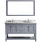 Modern Fittings Julianna 60" Double Bath Vanity with Marble Top and Square Sinks