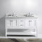 Modern Fittings Julianna 60" Double Bath Vanity with Marble Top and Square Sinks