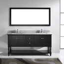 Modern Fittings Julianna 72" Double Bath Vanity with Marble Top and Sinks with Espresso