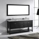 Modern Fittings Julianna 72" Double Bath Vanity with Marble Top and Sinks with Espresso