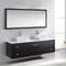 Modern Fittings Clarissa 72" Double Bath Vanity with Engineered Stone Top and Square Sinks Faucets