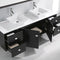 Modern Fittings Clarissa 72" Double Bath Vanity with Engineered Stone Top and Square Sinks Faucets