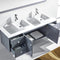 Modern Fittings Clarissa 72" Double Bath Vanity with Engineered Stone Top and Square Sinks