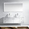 Modern Fittings Clarissa 72" Double Bath Vanity with Engineered Stone Top and Square Sinks