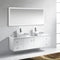 Modern Fittings Clarissa 72" Double Bath Vanity with Engineered Stone Top and Square Sinks Faucets