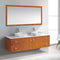 Modern Fittings Clarissa 72" Double Bath Vanity in Honey Oak with Engineered Stone Top and Square Sinks