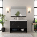 Modern Fittings Gloria 48" Double Bath Vanity with Ceramic Top and Integrated Square Sinks Faucets