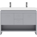 Modern Fittings Gloria 48" Double Bath Vanity with Ceramic Top and Integrated Square Sinks