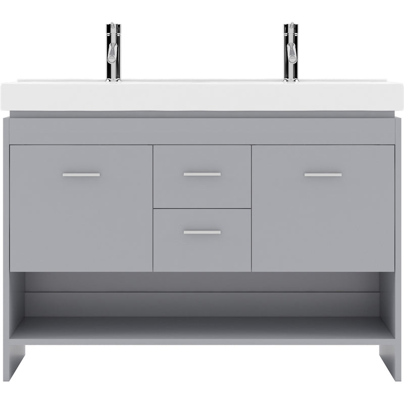 Modern Fittings Gloria 48" Double Bath Vanity with Ceramic Top and Integrated Square Sinks