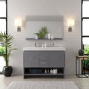 Modern Fittings Gloria 48" Double Bath Vanity with Ceramic Top and Integrated Square Sinks