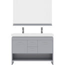 Modern Fittings Gloria 48" Double Bath Vanity with Ceramic Top and Integrated Square Sinks Faucets