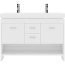 Modern Fittings Gloria 48" Double Bath Vanity with Ceramic Top and Integrated Square Sinks