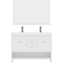 Modern Fittings Gloria 48" Double Bath Vanity with Ceramic Top and Integrated Square Sinks