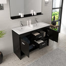 Modern Fittings Gloria 48" Double Bath Vanity with White Ceramic Top and Integrated Square Sinks