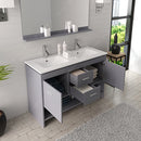 Modern Fittings Gloria 48" Double Bath Vanity with White Ceramic Top and Integrated Square Sinks