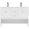 Modern Fittings Gloria 48" Double Bath Vanity with White Ceramic Top and Integrated Square Sinks