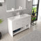 Modern Fittings Gloria 48" Double Bath Vanity with White Ceramic Top and Integrated Square Sinks