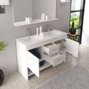 Modern Fittings Gloria 48" Double Bath Vanity with White Ceramic Top and Integrated Square Sinks