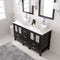 Modern Fittings Bradford 60" Double Bath Vanity with Engineered Stone Top and Square Sinks Faucets