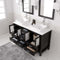 Modern Fittings Bradford 60" Double Bath Vanity with Engineered Stone Top and Square Sinks