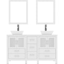 Modern Fittings Bradford 60" Double Bath Vanity with Engineered Stone Top and Square Sinks Faucets