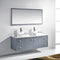 Modern Fittings Clarissa 61" Double Bath Vanity with Engineered Stone Top and Square Sinks with Mirror