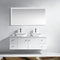 Modern Fittings Clarissa 61" Double Bath Vanity with Engineered Stone Top and Square Sinks Faucets