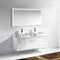 Modern Fittings Clarissa 61" Double Bath Vanity with Engineered Stone Top and Square Sinks Faucets