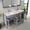 Modern Fittings Ava 63" Double Bath Vanity with Engineered Stone Top and Round Sinks
