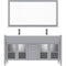 Modern Fittings Ava 63" Double Bath Vanity with Engineered Stone Top and Round Sinks Faucets